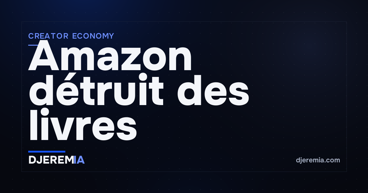 Amazon détruit des livres rares pour nourrir son IA : et ton contenu vaut de l'or