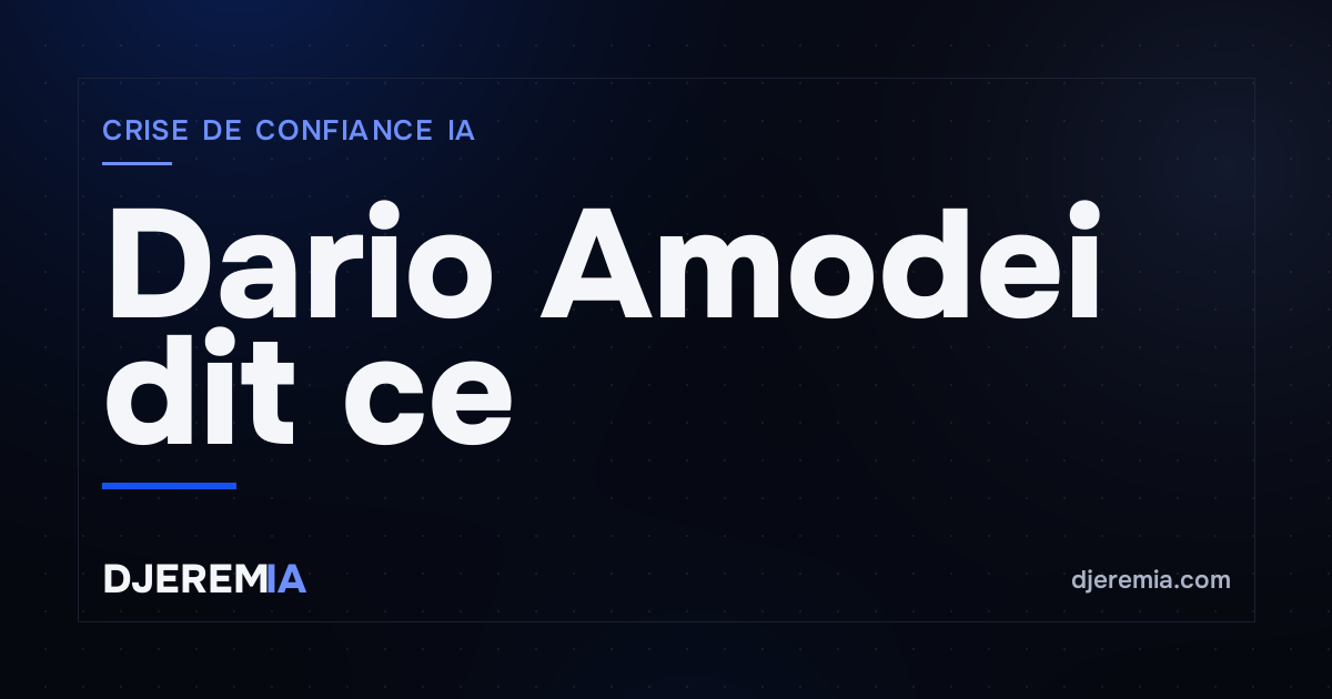 Dario Amodei dit ce que peu osent : l'IA n'a pas encore livré ses promesses