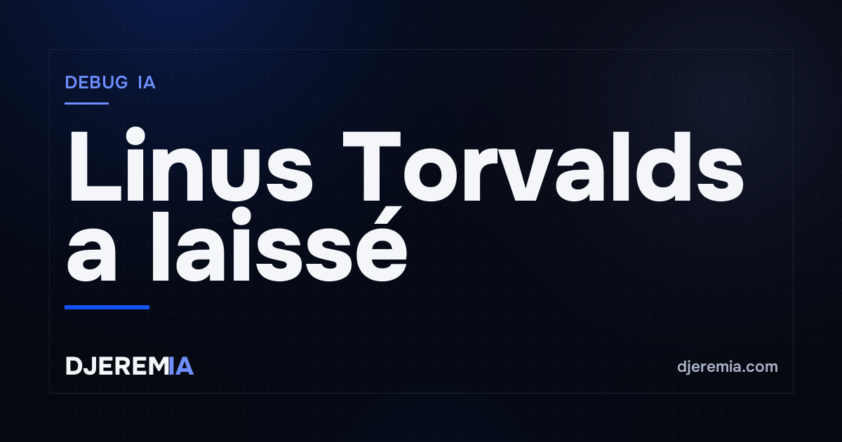 Linus Torvalds a laissé une IA rédiger un commit Linux : ce qu'il dit sur la persévérance de l'IA est instructif