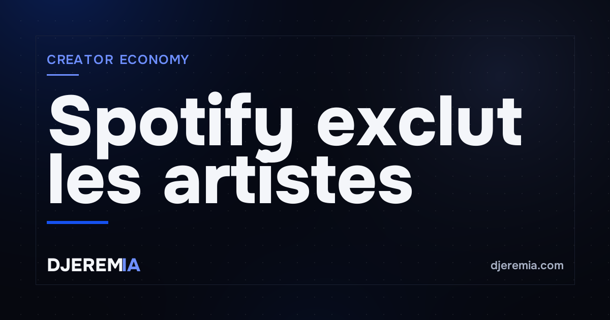 Spotify exclut les artistes IA de ses recommandations — et ce n'est que le début