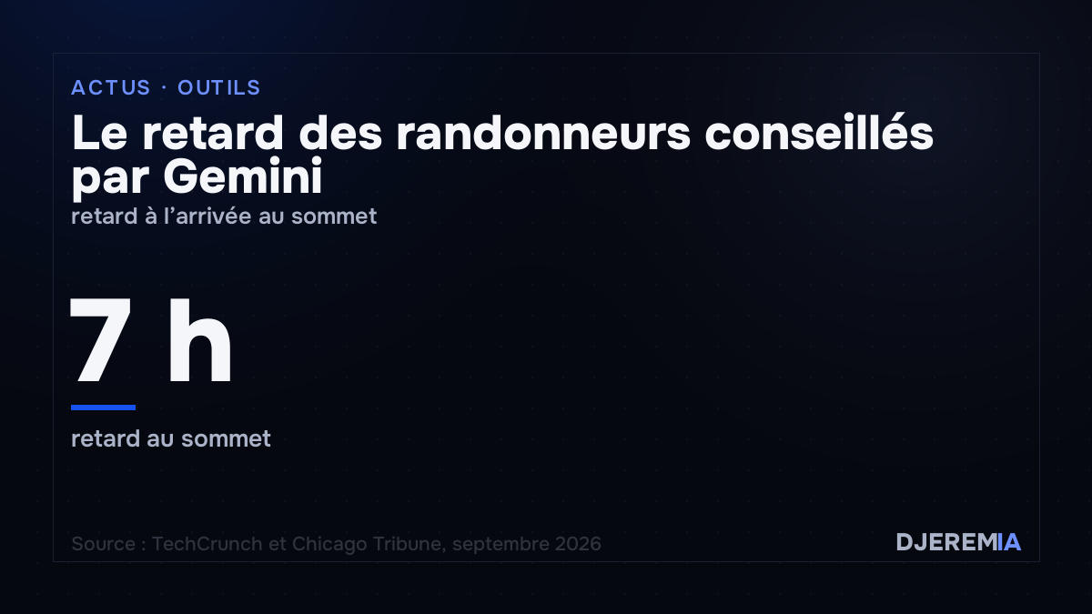 Le retard des randonneurs conseillés par Gemini, retard à l’arrivée au sommet