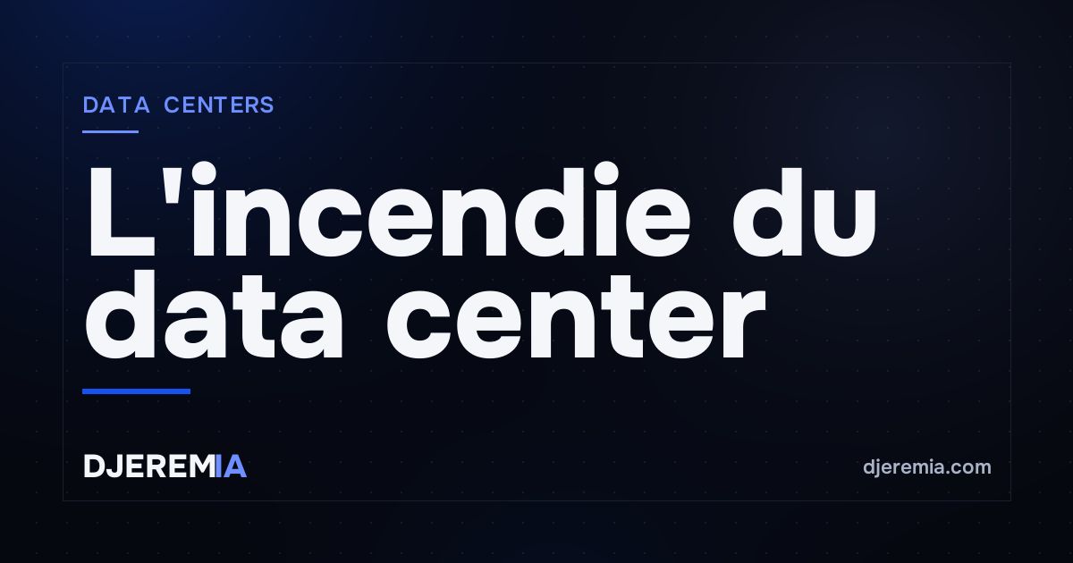 Illustration de l'incendie sur le chantier du data center Lake Mariner