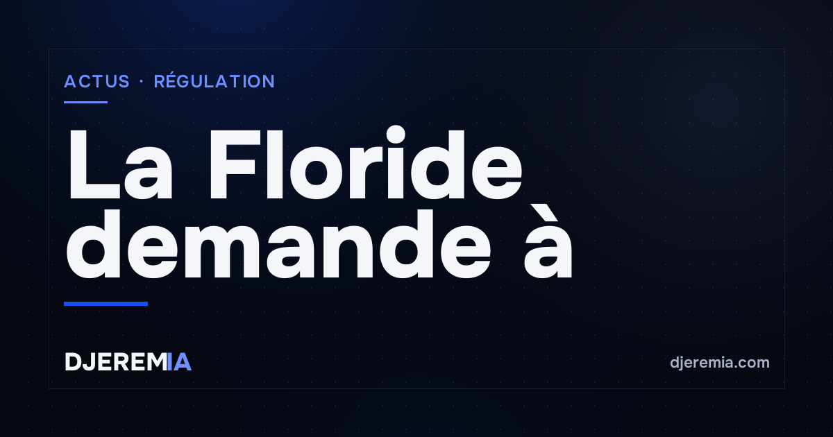 La Floride demande à un juge de suspendre six pratiques d'OpenAI, dont le « je » de ChatGPT