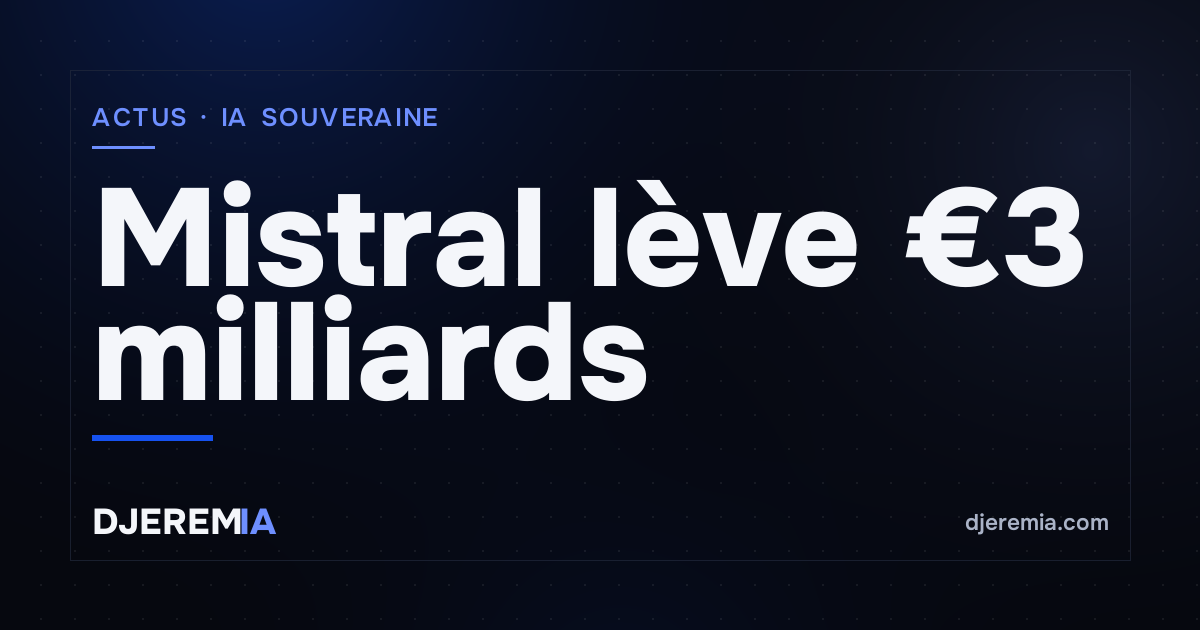 Illustration du financement de Mistral AI et de ses infrastructures européennes