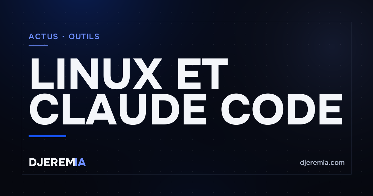 Linux et Claude Code, illustration typographique