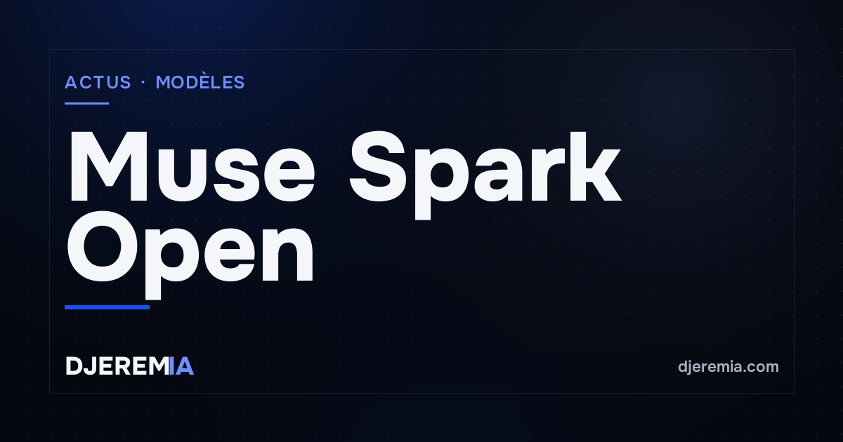 Muse Spark Open, modèle à poids ouverts de Meta