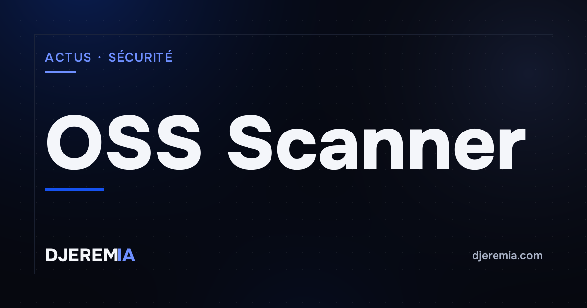 Visuel OSS Scanner : annonces de sécurité open source par Anthropic